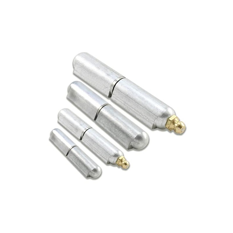 Supa 3-3/16" Premium Aluminium Weldable Bullet Hinges w/Fixed SS pin,