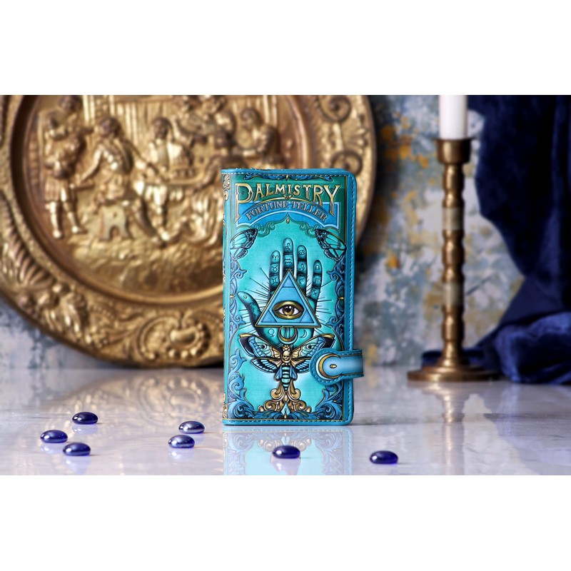 Nemesis Now Palmistry 7.25" Embossed PU Wallet - Blue