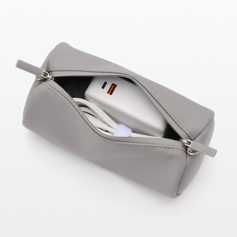 Mujin Ryohin Freely combinable storage case, cylindrical type Medium Gray/Diameter