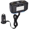 Carmate DZ322 Car Socket, With 2 Flat Cord, 2 USB