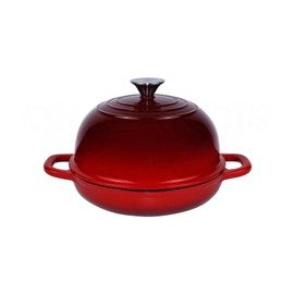 OLLAKOK Dutch Oven for Bread Baking Bread Oven for Sourdough Bread Baking, Enameled Cast Iron Dutch Oven Pot with Lid 5 qt Cast Iron Bread Pan, Red