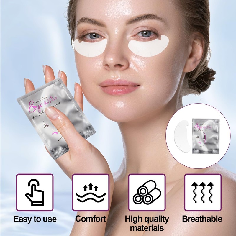 100 Pairs Eye Gel Pads, Eyelash Pads,Under Eye Pads For