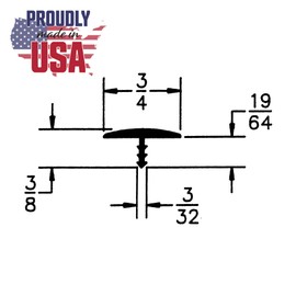Outwater Plastic T Molding Tee Mldg 3/4" 260 Black Leatherette Embossed Flexible Polyethylene Center Barb Tee Moulding 250 Foot Commercial Pack Coil