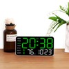 Luminous Numeral Multifunctional Frameless Plastic Table Clock, Week Date Temperature