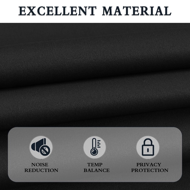 DONREN 99% Blackout Curtains for Bedroom - Thermal Insulating Blackout
