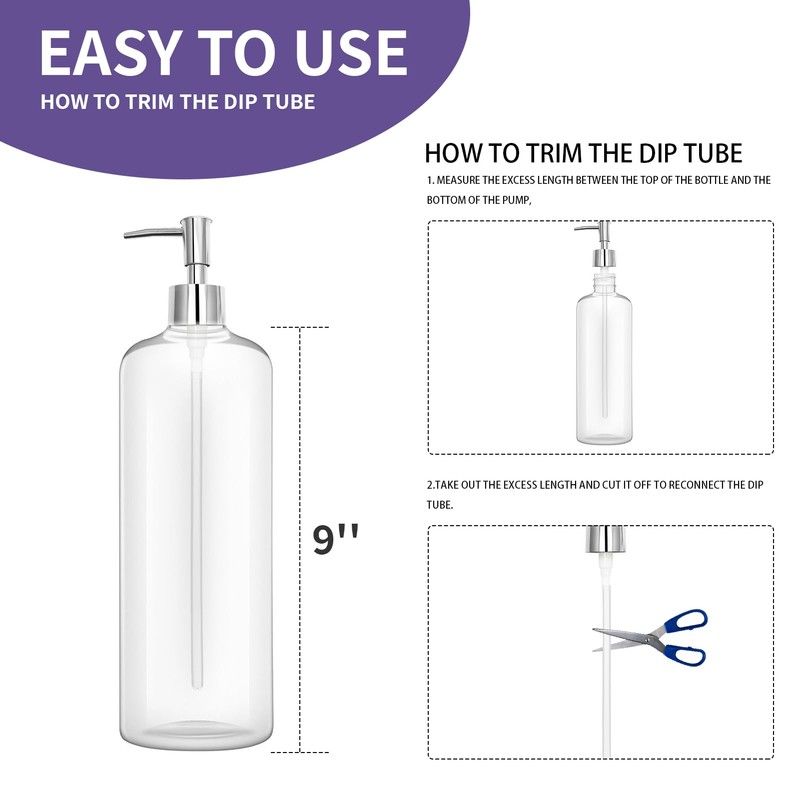 2Pack Pumps Lotion Soap Dispenser Replacement Pump for Your Liquid