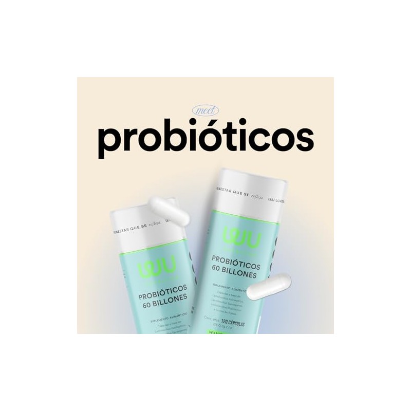 WU Nutrition Probiticos 60 Billones UFC Simbiticos con Lactobacillus e