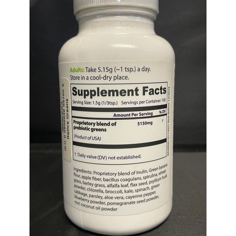 Root 5.43oz Root ABC's for life Relive Greens Prebiotic fiber