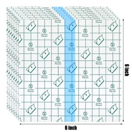 BBTO 50 Pieces Transparent Clear Adhesive Bandage Stretch Large Waterproof Film Adhesive Bandages Dressing Supplies(6 x 6 Inch)