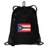 Puerto Rico Drawstring Bag Puerto Rico Flag Cinch Pack Backpack