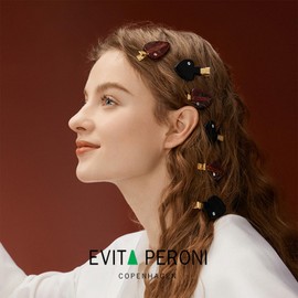 EVITA PERONI No Crease No Bend Hair Clips for Styling, Cards Bangs Flat Hair Clips for Women Makeup Clips Hair Styling Accessories for Women and Girls, Hearts