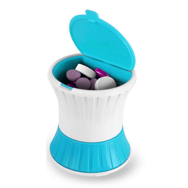 kuou LIding Pill Crusher, 3 in 1 Multifuntion Pill Cutter/Crusher/Box