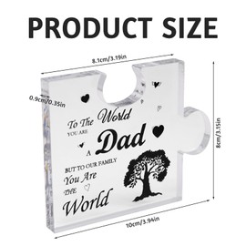 Griwuut Gifts for Dad,Decorative Acrylic Block Puzzle,Suitable for Father's Day, Birthdays, Christmas and other holidays, As a gift to express your feelings 3.9x4 Inch