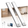 LROLTEF Under Cabinet Kitchen Lights, Motion Sensor Dimmable 21cm 1500mAh