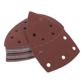 HEROFFIX 50 Pcs Sanding Discs Wet Dry Waterproof Hook & Loop Sandpaper for Woodworking, Automotive Refinishing 6.10"x4.13" 11 Hole 1200 Grit Red Aluminum Oxide