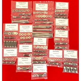 ALLOYBOLTZ - AMC/Jeep 290 304 343 360 390 401 V-8 Stainless Steel Engine HEX Bolt KIT Set