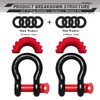 AUTMATCH D Ring Shackle 3/4" Shackles (2 Pack) 41,887Ibs Break