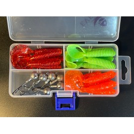 EVERBAY Soft Lures Set 21pcs, Fishing Lures Jig Heads, Fishing Baits for Cod, Sea Bass, Pollock, Perch, Barbel, Pike, Zander, Catfish, Salmon, Trout Freshwater & Saltwater Accessories