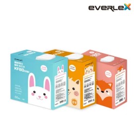 KF80 국산 에버렉스 황사 방역 마스크 50매 KF80 Domestic Everex Yellow Dust Protection Mask 50 Sheets