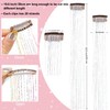 USHUIUS Hair Tinsel Clip in 12Pcs Pink Tinsel Hair Glitter