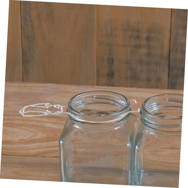 SHOWERORO 6Pcs Glass Canning Jar Accessories Wire Clamp Sealed Buckle