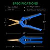 VIVOSUN 6.5 Inch Gardening Scissors Hand Pruner Pruning Shear with