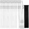 Pack of 24 Stainless Steel Barbecue Skewers, BetterJonny 30 cm,