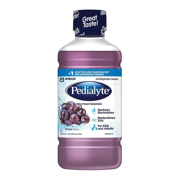 Pedialyte Electrolyte Oral Rehydration Solution Grape 1 L