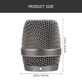SUPVOX Microphone Grille Metal Replacement for - Durable Ball Head for Ktv Dance Conference Interviews Stage Performance Wear-Resistant Sponge Metal Design