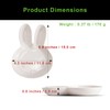 COTONOHA Japanese Ceramic Plate, Cute Rabbit-Shaped Small Dish (5.9 x