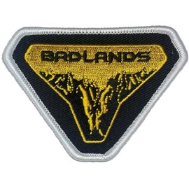 Ford Bronco Badlands Logo Embroidered Patch 3 inch x 2 inch | Heat Seal Patch for Clothes, Jean Jacket, Black Backpack, Hat, Jackets, and More