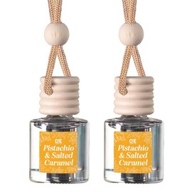 Scented Car Freshener 2 Pack - Long-lasting Fragrance:_Pistachio & Salted Caramel