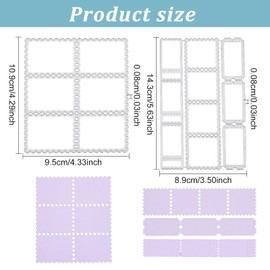 GLOBLELAND Stamp Frame Pattern Cutting Dies Postage Stamp Wave Edge Embossing Stencil Template Embossing Stencil Template Metal Crafting Dies Cutting for Card Making Scrapbooking Decoration