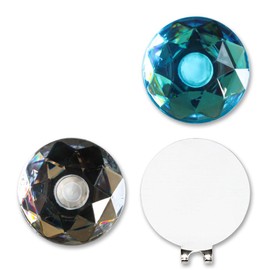 Hokushin Trading Sparkling Marker Golf Marker Silver/Blue MK0402