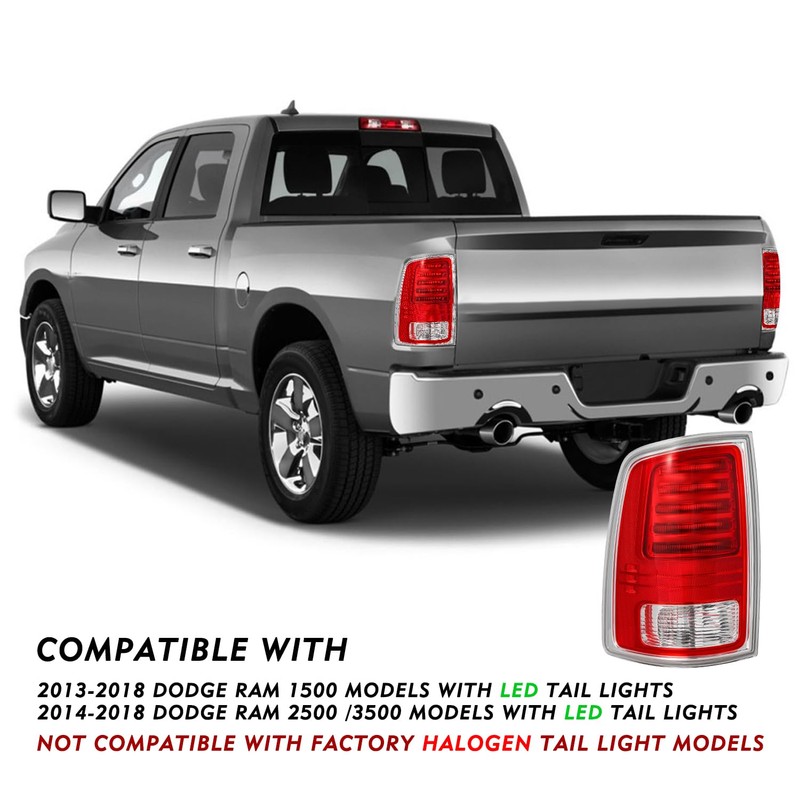 TUSDAR Factory LED Tail Light Assembly Fit for 2013-2018 Dodge
