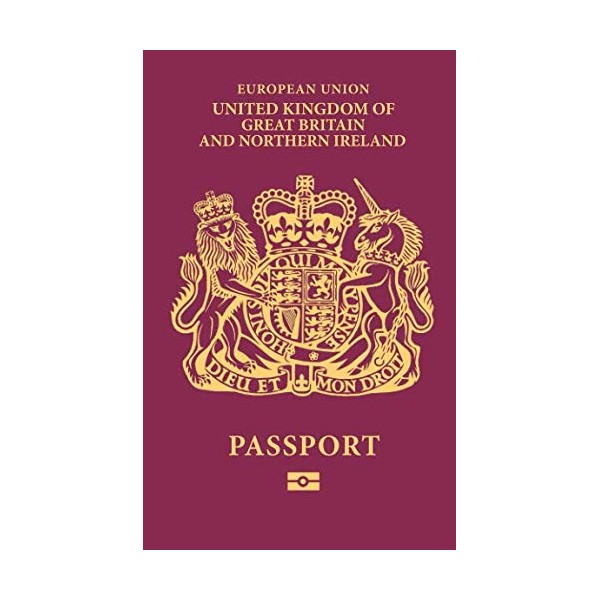 United Kingdom of Great Britain And Northern Ireland Passport: Notebook/Travel