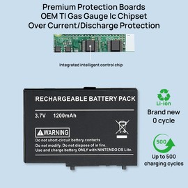 USG-003 Gaming Console Battery for DSL, NDSL not for DSi LL, DSi XL and DSi USG-003 NDS Lite 1200mAh 3.7V