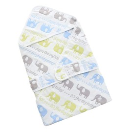 Boa Sortch Newborn Baby Swaddle Bath Towel Blanket, 100% Cotton, 6 Layers, Gauze (Elephant Size)