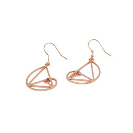 ScienceFox Fibonacci Episode as Earrings 925 Sterling Silver in Silver Gold Rose Gold for Mathermatics Golden Cut Students Phsysics Biology University, Silver