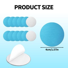 12pcs Under Cabinet Lights Magnetic Stickys, Adhesive Magnetic Strips for Under Counter & Cabinet Lighting Universal Replacement Sticky Magnet Sheets (Round)