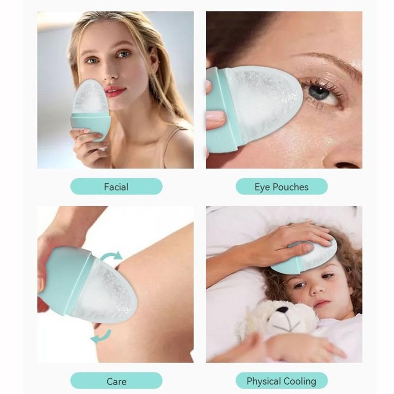 RoseFlower Ice Roller for Face and Eyes - Reusable Mold