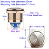 Made 2pcs 22mm 2A/12V/24V/125V/250V Momentary Pushbutton Screw Terminals Stainless Steel