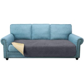 Granbest Super Soft Thick Sofa Seat Cushion Covers Non-Slip Seat Covers for 3 Seater Sofa Large Couch Cushion Cover for Pets (3 Seater, Grey)