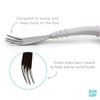 Bumkins Toddler Utensils, Kids Size Fork and Spoon Set, Silicone