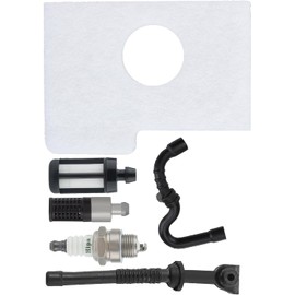 MS180C MS 170 MS 180 017 018 Tune Up Kit ，Compatible with Sthil Chainsaw Air Filter Fuel Line Kit with Spark Plug Oil Fuel Filter MS170 MS180 Chainsaw Parts