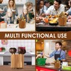 YMKWZ Wooden 360° Rotating Utensil Holder Large Capacity Easy to