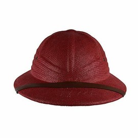 Novelty Giant Pith Safari Jungle Helmet African Explorer Sweatband Toyo Summer Hat RED