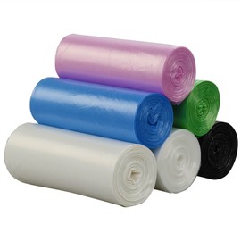 Utiao 4 Gallon Trash Bags, Colorful 15 Liter Garbage Bag, 6 Rolls/140 Counts