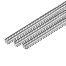 M METERXITY 12-Pack Fully Threaded Rod, M4x55mm 304 Stainless Steel Right Hand Thread Bar Studs for Furniture Anchor Bolts/Clamps/U-Bolts, Metric Threaded Screw