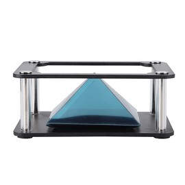 Smartphone Hologram, 360° Image 3D Hologram Pyramid Display Projector, 3D Holographic Display Stands, for Corporate Product Display, Cartoon Interaction, Etc (Cylindrical)